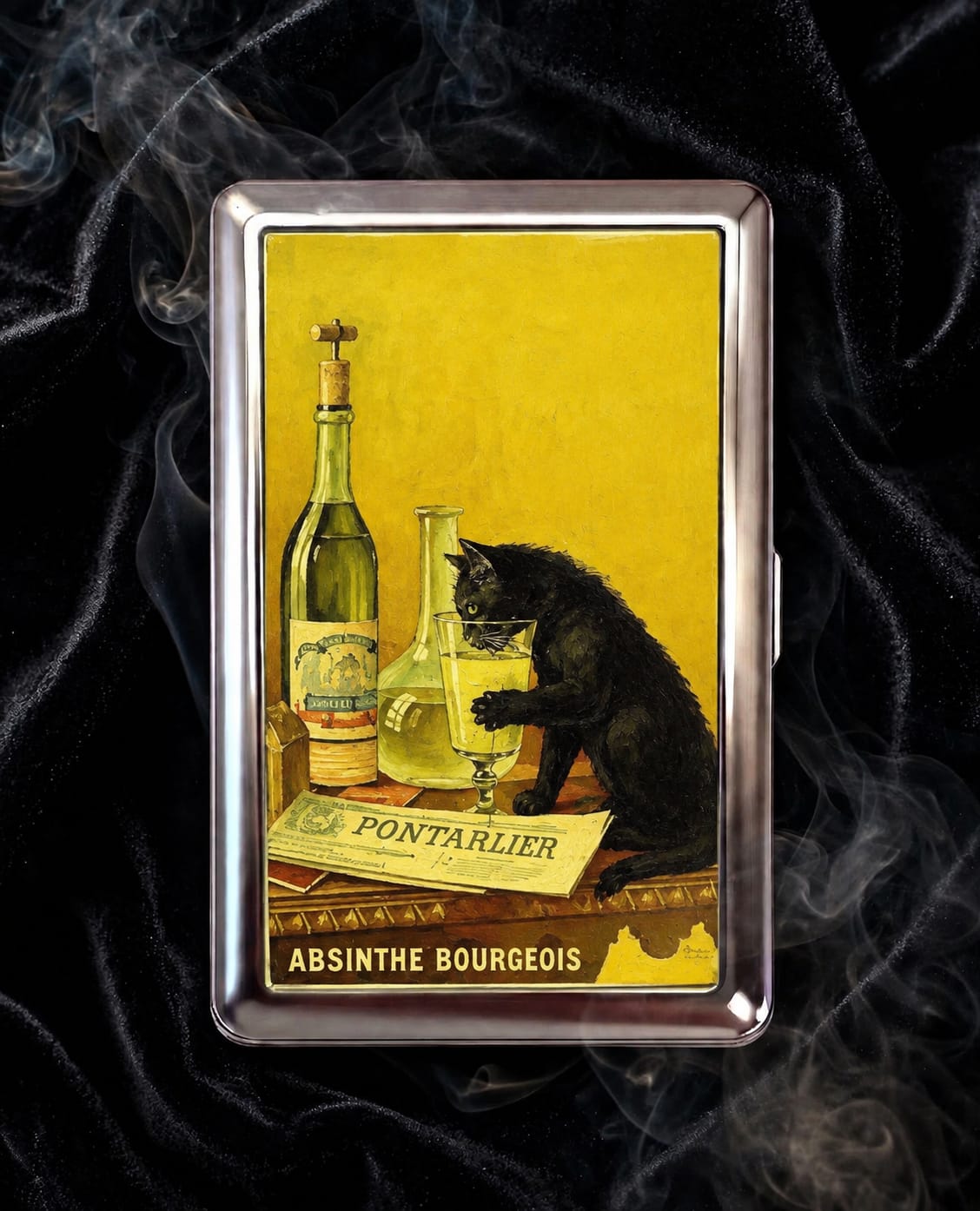 Saint Absinthe – The Green Fairy Edition metal art wallet by The Saints Club